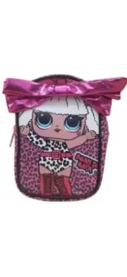 LOL Surprise Doll Born To Rock Clip On Keychain Zip Close 5" Mini Backpack Purse