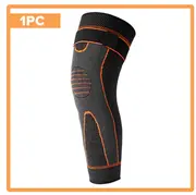 1PC Lengthen Fitness Knee Support Brace - Elastic Nylon Compression Knee Pads for Basketball, Running, and Sports Orange
