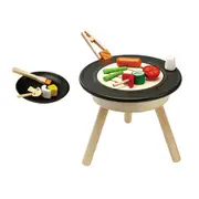 Plan Toys Bbq Cooking Playset Kids/Childrens Interactive Play Fun Toy Playset 3+