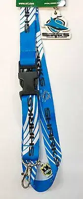 23011 NRL RUGBY LEAGUE LANYARD KEYRING CRONULLA SHARKS