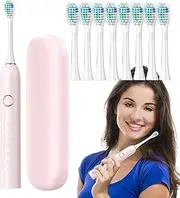 Electric Toothbrush - Electric Toothbrush For Adults,Rechargeable 40000 VPM 6 Modes 2-Minute Smart Timer Fast Charge Lasts 180 Days Toothbrush For Adults