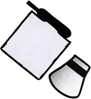 TEHAUX 2Pcs Photography Light Diffuser Reflector Plate for External Flash Portable and Lightweight Soft Flash Barrier for Photography for Softening Light Output