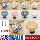 10PCS Ceramic Door Handle Knobs Furniture Drawer Cabinet Cupboard Wardrobe Pulls