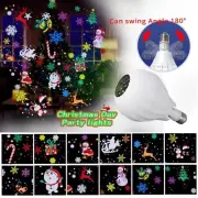 E27 Lamp Head 16 Patterns Rotating Projection Lights Christmas Ambiance Lights