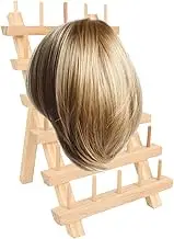 Krmoau Thread Bobbins, Wooden Yarn Holder with Folding Legs, Foldable Storage Organiser for Sewing, Embroidery and Wig Making