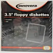 Factory Sealed Innovera 3.5" Floppy Diskettes Double Side 100 Diskettes 2006 2HD
