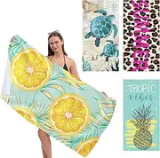 UoQo Beach Towel Microfibre Beach Towels for Adults Large Dock and Bay Beach Towel Lightweight Quick Dry Sand Free Beach Towels Beach Accessories