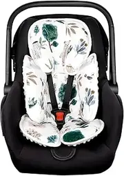 CARUILI 2-in-1 Baby Carseat Head Support, Infant Car Seat Insert for Newborn Girls Boys, Extra Soft Baby Support Pillow for Carseats, Strollers, Swings, Animal