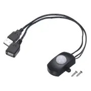 DC 5V-24V 5A PIR Motion Sensor USB Interface for LED Strip Light,Black