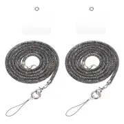 2 Pcs Replacement Purse Straps, Crystal Bag Handle Sparkly Replacement, Grey
