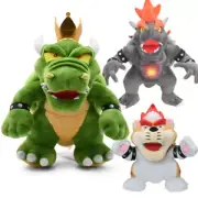 Super Mario Bros Fury Bowser Meowser Plush Toys Stuffed Doll Birthday Xmas Gifts