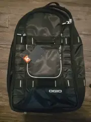 OGIO Black Rolling Wheeled Travel Gear Duffle Bag Sports Suitcase Luggage NWT