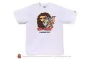 42824 bape x tom and jerry 85th ape head tee #1 white S
