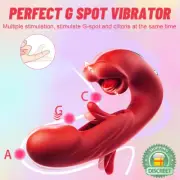2024 Biting G Spot Tongue Licking Vibrator Clitoris Patting Vagina Dildo Sex Toy