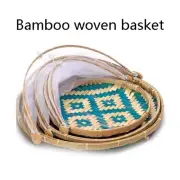 1PC Hand-Woven Food Tent Basket Storage Picnic Mesh Net Cover Kitchen