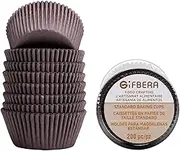 Gifbera Swedish Paper Baking Cups Brown Standard Cupcake Liners 200-Count, Coffee Color