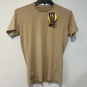 Under Armour Compression Shirt HeatGear Tactical Mens XL Tan NEW WITH TAGS