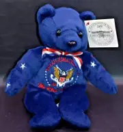 Inauguration 2001 Blue Beanie Bear 43rd President George W Bush Dick Cheney