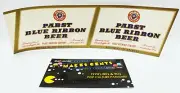 1930s WISCONSIN Milwaukee PABST BLUE RIBBON BEER Bottle Label - NEW OLD STOCK!