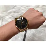 EMPORIO ARMANI AR1893 金色 黑盤 三眼 計時 日期窗 鋼帶 手錶 AR AR 錶