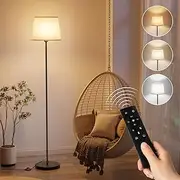 [GPATIO] LED Living Room Floor Lamp, 800 Lumen Floor Lamp with Adjustable 3000 K - 6000 K 11 Colour Temperature & Continuous Dimming, 1H Timer & Memory Function Floor Lamps, Living Room Lamp with Remote