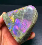 400G Natural Purple Flash Rainbow Labradorite Polished Gemstone Healing YCF302
