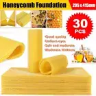 30Pc Honeycomb Foundation Bee Hive Wax Frames Waxing Beekeeping Equipment Bee AU