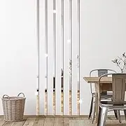 Acrylic Mirror Wall Stickers 3D Striped Mirror for Living Room Decor Stickers Removable Line Wall Decals Peel and Stick Geometric Mirrors Strips Decals for Bathroom Office Bedroom Art Decor