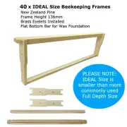 40 x Ideal Size Beekeeping Frames With Eyelets Bee Hive Frame Timber Beehive