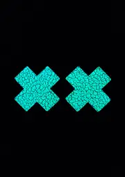 [Neva Nude] Glow Dark Synaptic Storm Hologram Pasties