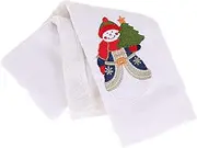 Zerodeko Christmas Face Towel Patterned Hand Towel for Facial Cleaning 100% Cotton Snowman Design Present for Family Friends