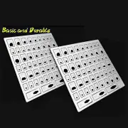 For Model Hobby Tool 58in1 Flat Folding Scribing Template Auxiliary Ruler