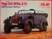 1/35 Mercedes-Benz G4 (Kfz.21) WWII German Staff Car ICM 35538 Plastic Model kit
