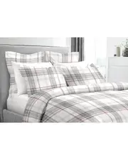 Dormisette 250tc Luxury German Flannel Plaid Ultra Soft Duvet Set
