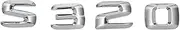 SCPCKZETZN for 220SE W111 W116 W126 W140 W220 W221 W222 S320 Car Rear Tailgate Emblems Logo Letters Sticker Badge Decoration