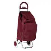 Tosca Plum 70L/58cm Shopping Trolley Cart Grocery/Market Storage Bag w/ Wheels