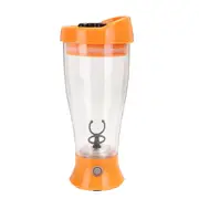 Automatic Mixing Bottle Cup Shaker Protein Blender Milk Coffee Egg Drink Tool ORANGE COLOR