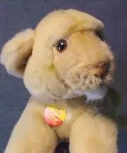 Adorable Steiff LEO Lion Cub Plush Animal Button In Ear