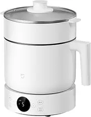 New Xiao MI MIJIA Electric Hot Pot, 1.5L Smart Multi-Function Electric Cooking Pot, 5-Gear Power Adjustment, Non-Stick Frying Pan, for Ramen/Steak/Fried Rice/Oatmeal/Soup, 1000W (Chinese Panel)