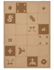[Double Rugs] Codex Washable New Jute Area Rug in Brown