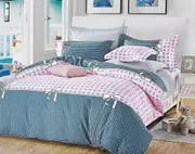 Pink Dots Super King Size Bed Quilt Doona Duvet Cover & Pillow Cases Set