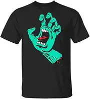 [VidiAmazing] Cool Santa Cruz Screaming Hand T Shirt Retro 90's Teen Movie Scream T-Shirt