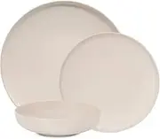 salt&pepper Hue Dinner Set, 12 Piece, Stone