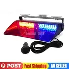 New 16 LED Red+Blue 12V Car Strobe Flash Light Dash Urgency Flashing Lamp