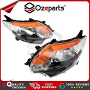 Pair LH+RH Head Light Lamp Black For Mitsubishi Triton Ute MQ GLX 2015~2018 (for: Mitsubishi)