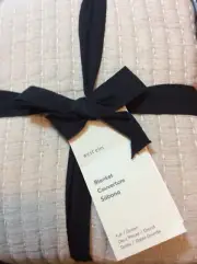 West Elm Full/Queen Double Cloth Cotton Blanket NWT F/Q