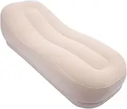Inflatable Lounger Air Sofa, Fast Inflation 330.7lb Load Ergonomic Auto Inflatable Couch Comfortable Flocking Fabric 68.9x29.5x19.7in Self Inflating Sofa for Backyard Beach