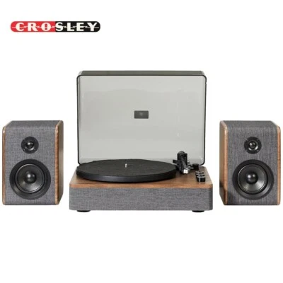 Crosley CR7501A-CL Nocturne 2-Speed Record Player With Speakers - Charcoal