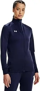 [Under Armour] Womens Command Warm-Up Full Zip Jacket L, Midnight Navy / White, Large