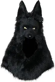 [yuksok] Simulation Wolf Head Hat Halloween Soft Cosplay for Roles Play Stage Performance